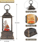 Fall Snow Globe Red Truck Lantern, Glitter Lighted Snow Globes Fall Decorations for Home, Light Up Snowglobe Fall Décor by CozyNest Decor