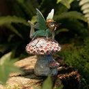 Garden Fairy Decor for Outside, Fairy Garden,Flower Fairy Outdoor Statue,Solar Powered Resin Ornaments,Patio Lawn Yard Porch, Garden Fairy Figurines for Home Garden Gifts,8.66inches Tall by GreenHaven Gardens