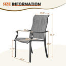 UDPATIO Outdoor Dining Chairs Set of 4, High Back Wide Seat Patio Furniture Chairs with All Weather Breathable Textilene, for Lawn Garden Backyard, Dark Grey by GreenHaven Gardens