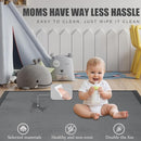 Baby Play Mat for Floor, 1.3"Thick Extra Large Cushioning Memory Foam Playpen Mat, Soft Coral Velvet Baby Crawling Mat with Non-Slip Backing, Baby Nursery Rug for Toddlers, Kids (Dark Grey, 79X59) by TinyTreasures Baby Boutique