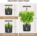 Ahopegarden Hydroponics Growing System kit Indoor Herb Garden with Grow Light, 4 Pods Plant Germination Kit Herb Vegetable Flower Growth Countertop Grower Harvest Fresh Veggie Lettuce（No Seeds） by GreenHaven Gardens