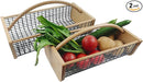 2pcs Garden Hod Harvest Basket, Durable Wooden Gardening, Supply Suitable For Kitchen, Picnic And Outdoor Picking by GreenHaven Gardens