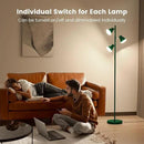 36W LED Tree Floor Lamp, Dimmable Tall Standing Lamp with Remote & Touch Control, 4 Color Temperatures Bright Floor Lamp, 3 Rotatable Light Modern Floor Lamps (Green) by CozyNest Decor