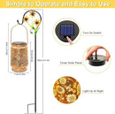 Sunflower Solar Lanterns Garden Decor, Birthday Gifts for Women Mom Grandma Metal Hanging Solar Lights Waterproof Outdoor Decoration LED Lanterns with Shepherd Hook for Outside Garden Yard Patio by GreenHaven Gardens