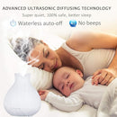 BZseed Aromatherapy Essential Oil Diffuser 550ml 12 Hours White Wood Grain Aroma Diffuser with Timer for Large Room, Home, Baby Bedroom, Waterless Auto Shut-Off, 7 Colors Lights Changing by TinyTreasures Baby Boutique