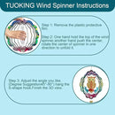 TUOKING Owl Wind Spinners Outdoor Metal 3D Hanging Art Wind Spinner 12 Inch Stainless Steel for Yard and Garden Decoration Worth Gift for Women by GreenHaven Gardens