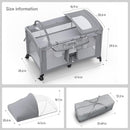 4 in 1 Baby Bassinet, Pack and Play, Bedside Crib Sleeper, Diaper Changer - Comes with Mattress, Mosquito Net，Bottom Storage and Toy Bar for Newborn to Toddles by TinyTreasures Baby Boutique
