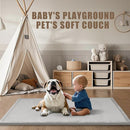 Thick Play Mat for Baby, 50 X 50x 1.3" Memory Foam Playpen Mat,Ultra Soft Tummy Time Mat with Non-Slip Backing, Baby Crawling Mat Child Nursery Rug for Infant, Toddlers, Kids (Light Gray) by TinyTreasures Baby Boutique