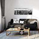 LevvArts New York Canvas Wall Art Black and White City Skyline Picture Panoramic Photo Canvas Print Modern Home Office Living Room Wall Decoration Ready to Hang 20"x55" by CozyNest Decor