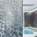 Frosted Glass Window Privacy Film Decorative, Bathroom Privacy Film for Glass Windows Cover, Static Cling, Removable, Reusable, Anti-UV, Anti-Glare, Heat Blocking,（Leaf White 17.5X78.7Inch） by CozyNest Decor