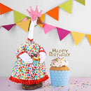 Happy Birthday Goose Outfit Silly Lawn Porch Goose Clothes Shirt for 23'' Cement Duck Decorations(Pink) by GreenHaven Gardens