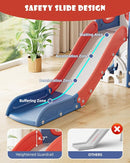 XJD 7 in 1 Toddler Slide, Kids Indoor Slide for Toddlers 12-36 Months, New Upgrade with Golf, Basketball Hoop for Indoor Outdoor Playset,Toddler Playground (Blue Red) by TinyTreasures Baby Boutique