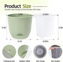 QCQHDU 2 Pack Orchid Pots with Holes for Repotting, Double-Layer and Self Watering Orchid Pot with Good Air Circulation by GreenHaven Gardens