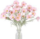 IPOPU Light Pink Flowers Artificial Daisies 5PCS Silk Cosmos Wild Flowers 24.5" Fake Pink Daisies for Vase for Home Decor Floral Arrangements Wedding Bouquets for Bride by CozyNest Decor