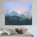HZOHNAGO Mountain Tapestry Forest Mountain Sunrise Pattern Printed Wall Tapestry Wall Hanging for Bedroom Living Room Dorm 60" W x 50" H by CozyNest Decor