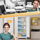 71" H Metal Kitchen Pantry Storage Cabinet, Freestanding Cupboard with 2 Doors and 4 Adjustable Shelves, Standing Storage for Kitchen, Bathroom, Garage, Dinning Room or Utility Room（White） by CozyNest Decor