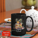 Personalized Christmas Decorative Mug - Fruit Cake Design Coffee Cup for Cake Lovers - Customized Black 11oz/15oz Cup for Daughter by CozyNest Decor