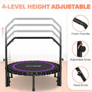 BCAN 40"/48" Mini Rebounder Trampoline for Adults with Bar, 450/550LBS Fitness Trampoline with Bungees, Adjustable Handle, Stable & Quiet, Indoor Outdoor, Whole-Body Workout & Relaxation at Home by TinyTreasures Baby Boutique