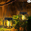 2 Pack Solar Lanterns Outdoor Lights, Upgraded Metal Solar Lantern Lights, Brighter Hanging Solar Lights Outdoor Waterproof, Auto On/Off Outdoor Solar Lights for Yard Garden Patio Pathway Decor by GreenHaven Gardens