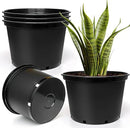 7 Gallon Plastic Nursery Pots, 15 Inch Large Plastic Pots for Plants, Round Plant Pots with Drainage Holes, Flower Pots for Outdoor Indoor Plants (5-Pack, Black) by GreenHaven Gardens