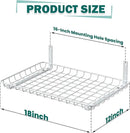 EVERHANGER Garage Wall Shelves 12x18 Inch, Wall Mounted Storage Shelf, Metal Shelf Rack, Heavy-Duty Shelf Organizer 2 Pack, White by CozyNest Decor
