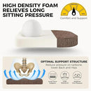 downluxe Indoor Chair Cushions for Dining Chairs, Soft and Comfortable Textured Foam Kitchen Chair Pads with Ties and Non-Slip Backing, 16" x 16" x 2", Brown, 6 Pack by CozyNest Decor