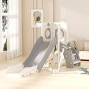 KORIMEFA 7 in 1 Toddler Slide, Kids Slide for Toddlers Baby 1-3 Years Old, Indoor and Outdoor with Basketball Hoop & Golf Set, Plastic Slides for Kids Easy Assembly, Grey by TinyTreasures Baby Boutique