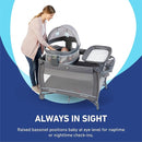 Graco Pack n Play Dome LX Playard with Baby Bassinet, Lightweight Portable Crib, Push-Button Fold Travel Crib, Redmond, Convertible by TinyTreasures Baby Boutique