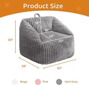 BYBYME Giant Bean Bag Chair for Adults and Kids, Large Comfy Cozy Beanbag, Floor Sofa for Teens, Living Room, Gaming, Reading, Grey by CozyNest Decor