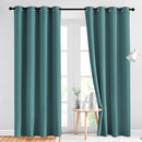 NICETOWN Insulated Curtains Blackout Draperies - Triple Weave Microfiber Home Thermal Insulated Solid Ring Top Blackout Curtains/Panels for Bedroom(Sea Teal, Set of 2, 52 x 84 Inch) by TinyTreasures Baby Boutique