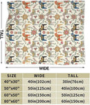 Swedish Dala Horses Throw Blanket Soft Fleece Blanket Men Women Gift for Kids Boys Girls for Party Couch Sofa Bed Deco Blankets 60x50 Inches by CozyNest Decor