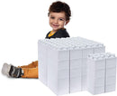 Big Blocks for Kids Ages 4-8 — Indoor & Outdoor Blocks Kids Games — White Large Building Blocks - 48 pc by TinyTreasures Baby Boutique