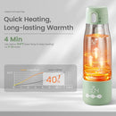 Portable Bottle Warmer for Travel, 3Min Fast Heating Bottle Warmer for Breastmilk & Water, 12 Oz Milk Warmer with Precise Temp Control and 9000mAh Long-Lasting Battery for Travel, Car, Outdoor by TinyTreasures Baby Boutique