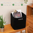 OIAHOMY Storage Cubes 11 Inch Storage Bins-3-Pack, Cotton Rope Woven Baskets for Organizing, Square Storage Baskets for Shelves Organizer, Classroom, Kids Toy Bins, Closet, Baby Nursery-Black by TinyTreasures Baby Boutique