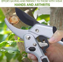 Upgraded Garden Clippers, Adjustable Germany Pruners, Work 3 Times Easier, Professional Pruning Shears, Cutting Rose, Flower, Hedge, Stem, Sharp Gardening Scissors, Arthritis Weak Hand Snips by GreenHaven Gardens