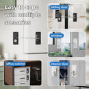 Child Proof Door Lock (2 Pack), Door Locks for Kids safety & Cat Door Latch, for Fridge Lock, Cabinet Locks, Window Locks and Baby Proofing, Strong non-marking Adhesive No Drilling (Black) by TinyTreasures Baby Boutique