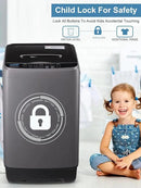 Full-Automatic Washing Machine 17.7 lbs Small Compact Portable 10 Wash Program & 8 Water Level Compact Washer with LED Display Ideal for Apartments, RV, Camping, Grey (KB03-GREY6) by CozyNest Decor