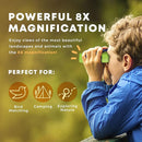 Promora Binoculars for Kids, Set with Magnifying Glass & Compass Purple - Perfect Toy for Little Boys and Girls, Kids Binoculars for 3-12 Years Boys and Girls Present for Toddler by TinyTreasures Baby Boutique
