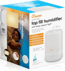 Crane Ultra-Quiet 3-in-1 Humidifier for Baby with Essential Oil Tray, 7-Color Sleep Light, 1 Gallon Top-Fill Tank, Ideal for Bedroom by TinyTreasures Baby Boutique