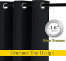NICETOWN Black Out Curtains for Bedroom 84 inches Long - Light Reducing Thermal Insulated Solid Grommet Curtains/Panels/Drapes for Living Room (Set of 2, W52 x L84) by TinyTreasures Baby Boutique