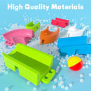 Baby Bath Toys for Toddler 1-3 3-5, Bathtub Shower Building Duck Slide Blocks Toy Marble Run Toys for Kids 1 2 3 4 5 Years Old Toddler Boys and Girls by TinyTreasures Baby Boutique