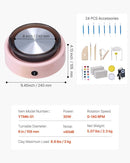 VEVOR Mini Pottery Wheel, 6 inch Turntable, Forward and Reverse Rotation, Adjustable Speed, Electric Clay Wheel for Kids and Beginners, with Shaping Tools, for Home DIY, Pottery Classes, Pink by TinyTreasures Baby Boutique