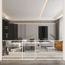 WAOWAO Baby Gate 100-109.41" Extra Wide Pressure Mounted Walk Through Swing Auto Close Safety White Metal Toddler Kids Child Dog Pet Puppy for Stairs,Doorways,Kitchen by TinyTreasures Baby Boutique