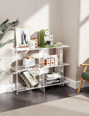Acrylic Bookshelf, Small 3 Tier Open Bookcase for Small Spaces,Sofa Table, Hallway Entry Table for Home Living Room (Clear, 39.4'' x 11.8'' x 31.5'') by CozyNest Decor