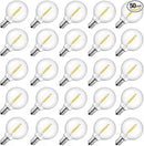 Brightown G40 Led Replacement Light Bulbs, 1W Shatterproof Globe Plastic Bulb Fits E12 or C7 Candelabra Screw Base, 1.5 Inch Dimmable Light Bulbs for Indoor Outdoor Patio Decor, Warm White, 50 Pack by GreenHaven Gardens