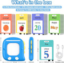 Kidzdo 520 Bilingual Spanish English Talking Flash Cards, Christmas Birthday Gifts for 2 3 4 5 6 Year Old Boys, Montessori Pocket Speech Therapy Toys, Portable Toddlers Toys for Ages 2-6 Kids, Blue by TinyTreasures Baby Boutique