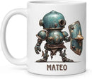 Custom Retro Robot Design Cup, Personalized Steampunk Robot Lover Ceramic Mug 11oz, Customized Coffee Cup With Name, Unique Mug Gift For Steampunk Enthusiast, Robot Cup On Birthday by CozyNest Decor