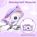 Kids Camera, Toys for Toddlers Age 3-8 Year Old Girl Christmas Birthday Gifts, Children Digital Camera with Cartoon Soft Silicone Cover and 32GB Card (Violet) by TinyTreasures Baby Boutique