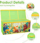 Large Toy Box Chest Organizer with Flip Lid for Kids, Collapsible Oxford Toy Storage Box with Handles for Boys Girls, Sturdy Waterproof Storage Organizer for Bedroom Playroom Nursery, 37.7×12.5×15.7'' by TinyTreasures Baby Boutique