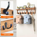 29" Coat Rack Wall Mount with Shelf, 4 in 1 Wall Mounted Coat and Key Hanger with 11 Hooks, Entryway Key Holder with Mail Holder for Living Room, Bedroom by CozyNest Decor